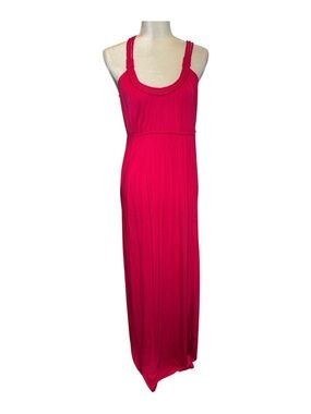 New York & Company vibrant fuchsia pink knit maxi dress - Size Medium #157